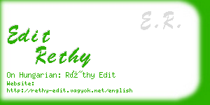 edit rethy business card